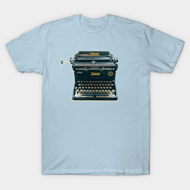 Vintage Typewriter T-Shirt by badlydrawnbabe